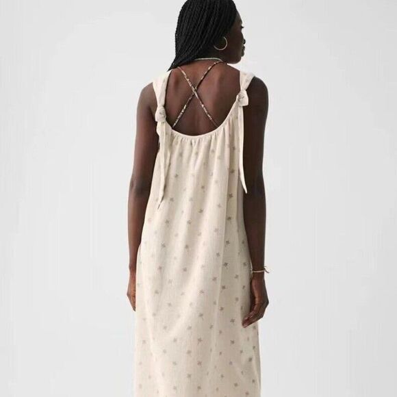 NWT Faherty Dream Cotton Gauze Sintra Dress in Tossed Palm Small - Picture 7 of 16